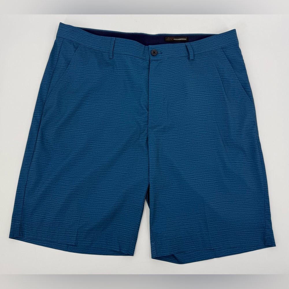 Greg Norman Performance Golf Shorts Khaki Tan Flat Front Men’s Size 36‎